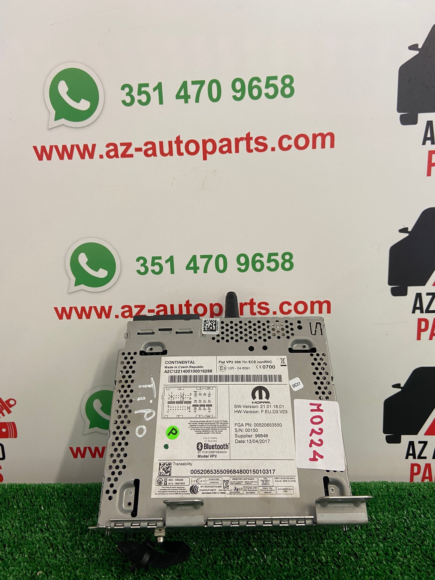 AUTORADIO FIAT TIPO 2016 520653550 M0224